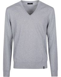Fay - V-Neck Fine Virgin Wool Sweater - Lyst
