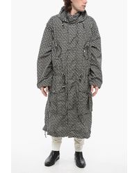 Balmain - Nylon Parka Fit Windbreaker With Monogram Motif - Lyst