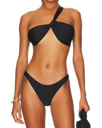 Mikoh Swimwear - Razo Twisted Strap One Shoulder Bikini Top - Lyst