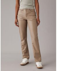 American Eagle Outfitters - Ae Stretch Vegan Leather Super High-waisted Straight Pant - Lyst