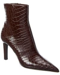 Jimmy Choo - Frankie Ab 85 Croc-Embossed Leather Bootie - Lyst
