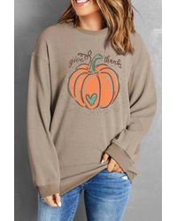 Thomas & Co - Give Thanks Corded Crewneck Sweatshirt - Lyst