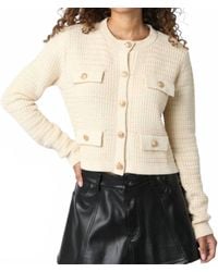 Olivaceous - Maci Knit Button Cardigan - Lyst