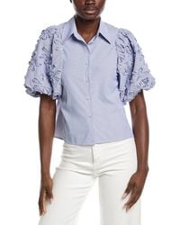 Gracia - Ribbon Balloon Sleeve Blouse - Lyst