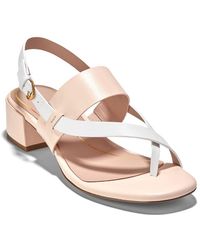 Cole Haan - Anica Lux Block Heel Leather Sandal - Lyst