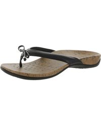 Vionic - Cassie Faux Leather Slip On Thong Sandals - Lyst