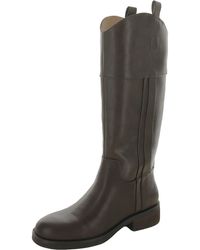Crown Vintage - Fyan Faux Leather Slip On Knee-high Boots - Lyst
