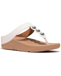 Fitflop - Fino Leather Toe Post Sandal - Lyst