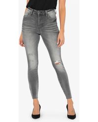 Kut From The Kloth - Connie High Rise Fab Ab Slim Fit Ankle Skinny Jean - Lyst