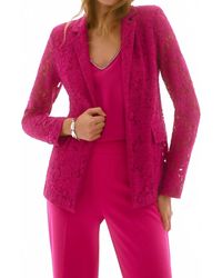 Joseph Ribkoff - Fitted Floral Lace Blazer Jacket - Lyst
