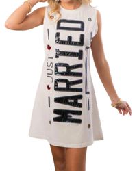 Queen Of Sparkles - Just Married Tank Dress - Lyst