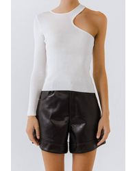 Endless Rose - Rhea One Shoulder Ribbed Top - Lyst
