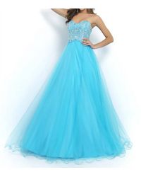 Blush Prom - Lace Up Back Beaded Ball Gown - Lyst