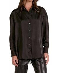 Elan - Button-Down Lace Back Top - Lyst