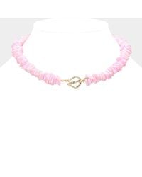 Fashnzfab - Colored Shell Cluster Toggle Necklace - Lyst