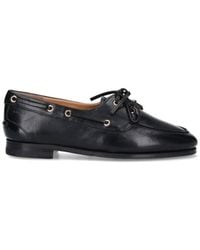 Bally - Round Toe Slip-On Moccasins With Tonal Logo Detail - Lyst