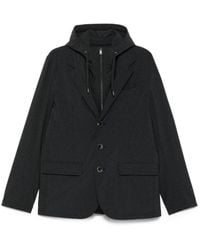Herno - Tailored Jacket With Detachable Hood - Lyst