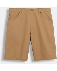 COACH - Twill Shorts - Lyst