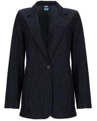 Aspesi - Single-Breasted Denim Jacket - Lyst