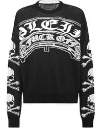 Philipp Plein - Pullover Round Neck Long-Sleeve Gothic Plein - Lyst