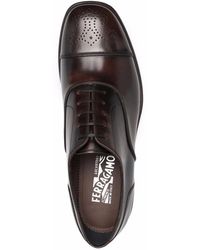 Ferragamo - Ferragamo Perforated-Design Oxford Shoes - Lyst