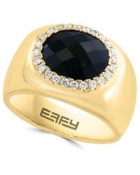 Effy Fine Jewelry - 14K 3.74 Ct. Tw. Diamond & Onyx Ring - Lyst