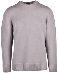 Drumohr - Ribbed Merino Wool Crewneck Sweater - Lyst