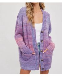 Bluivy - Tie-Dye Knit Sweater Cardigan - Lyst