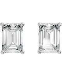 AAMIAA - Emerald Shape 4 Prong Push Back Studs - Lyst