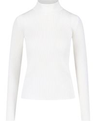 Courreges - Ribbed Viscose Blend Turtleneck - Lyst