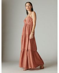 Lucky Brand - Paisley Tiered Maxi Dress - Lyst