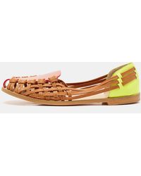 Sophia Webster - Woven Leather And Patent Loafers - Lyst