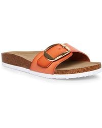Madden Girl - Blinkk Faux Leather Platform Slide Sandals - Lyst