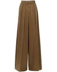 Dries Van Noten - Wide Leg Trousers With Pique Detail - Lyst