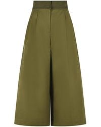 Zimmermann - Structured High Waist Cotton Culotte Pants - Lyst