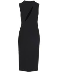 Versace - Cut-Out Midi Dress With Side Split - Lyst