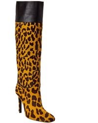 Roger Vivier - Haircalf & Leather Knee-High Boot - Lyst