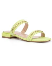 New York & Company - Becki Slip On Flat Slide Sandals - Lyst