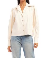 Fifteen Twenty - Maia Faux Leather Top - Lyst