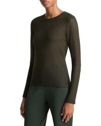 Vince - Shadow Grid Crewneck Sweater - Lyst