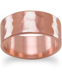 Fashnzfab - 8Mm Solid Copper Hammered Ring - Lyst