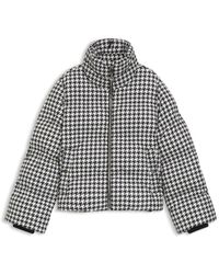 HUGO - Padded Jacket With Houndstooth Pattern - Lyst