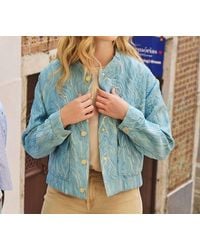 EsQualo - Bomber Jacquard Jacket - Lyst