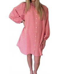 FRNCH - Ismery Gingham Cotton Buttoned Mini Dress - Lyst