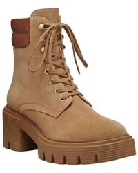 Stuart Weitzman - Soho Lace-Up Suede Bootie - Lyst