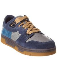 Acne Studios - Low Fuzzy Leather & Suede Sneaker - Lyst