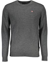 Napapijri - Gray Wool Shirt - Lyst