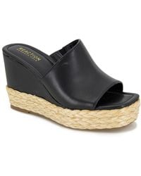 Kenneth Cole - Maria Mule Faux Leather Slip On Mule Sandals - Lyst