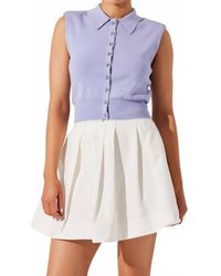 Astr - Kori Bow Embellished Sweater Top - Lyst