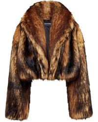 David Koma - Faux-Fur Oversized Jacket - Lyst